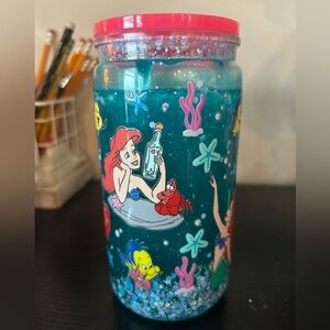 Ariel Themed Glitter Tumbler